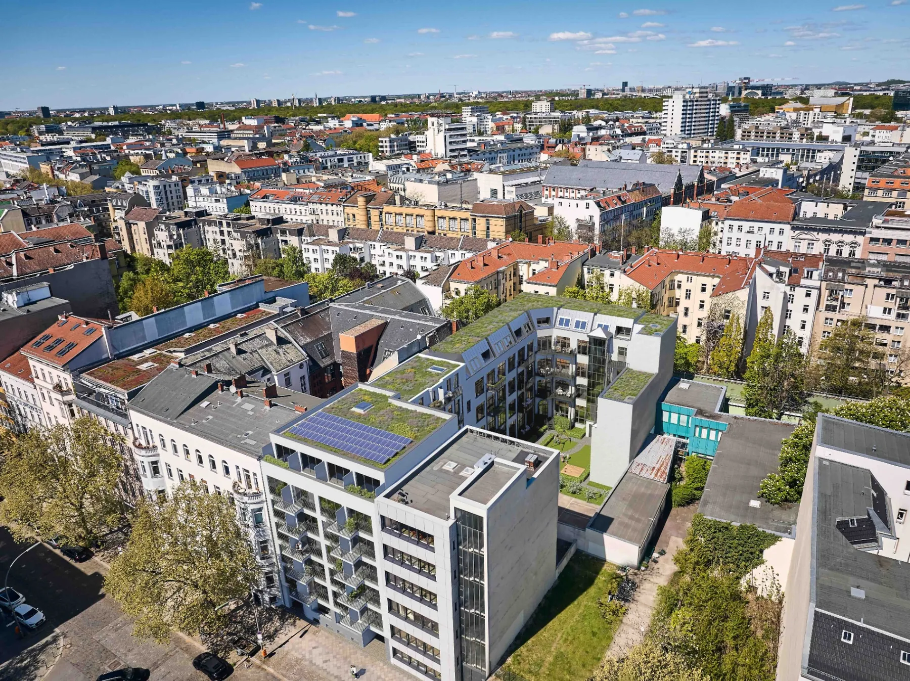 Vogelperspektive auf den Atelierhof Kurfürstenstraße